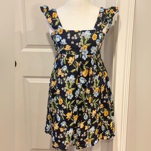 Draper James Maddie Babydoll Dress in Spring Blooms